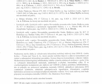 Aktuality / Oznámenie o začatí stavebného konania